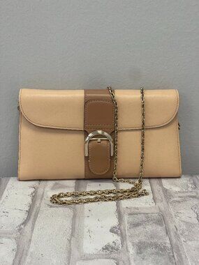 Delvaux Brillant Two-Tone Leather Wallet on Chain - Preowned